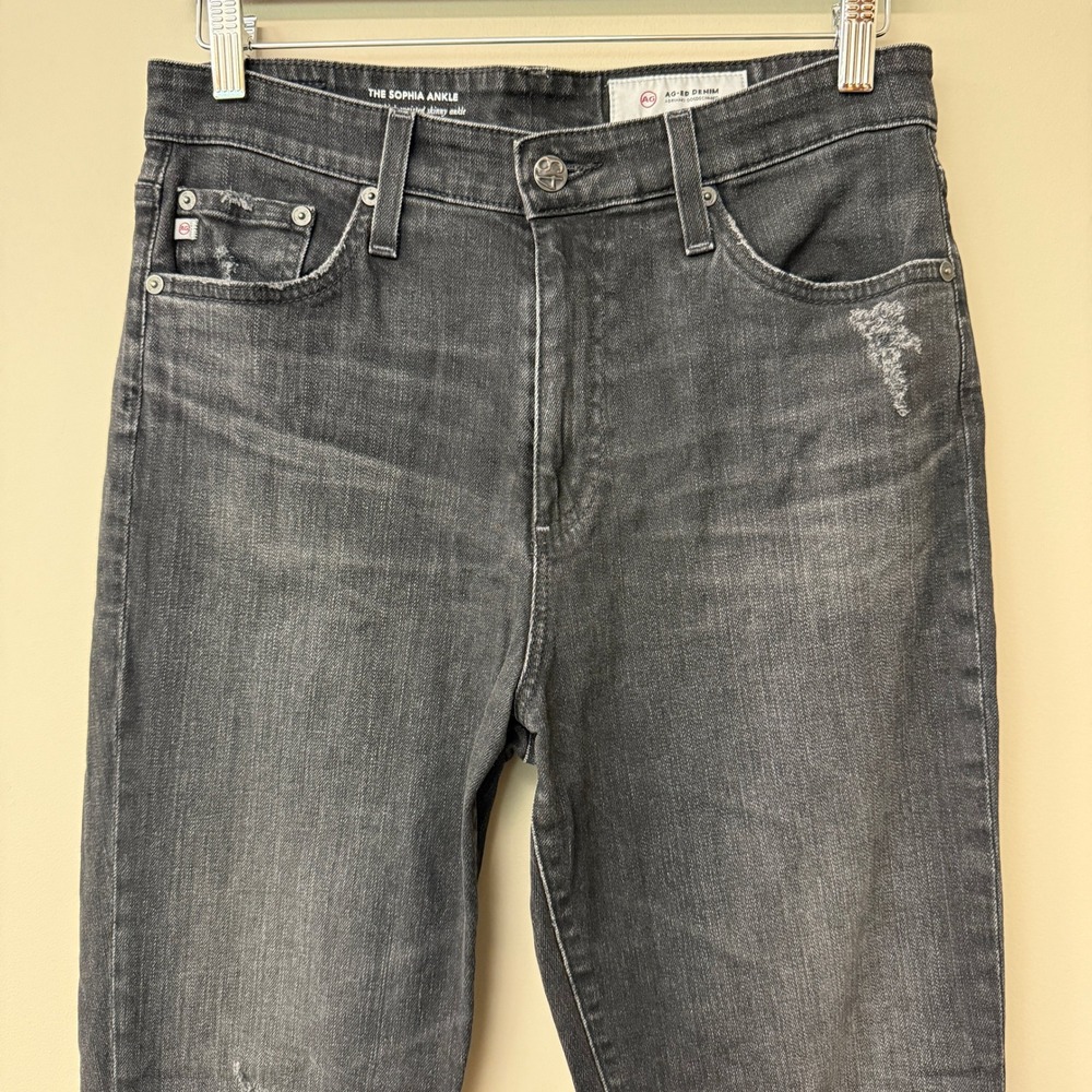 AG Womens The Sophia Ankle Jeans Size 30 Denim 4 Years Faded High-Waisted Slim - Picture 3 of 11